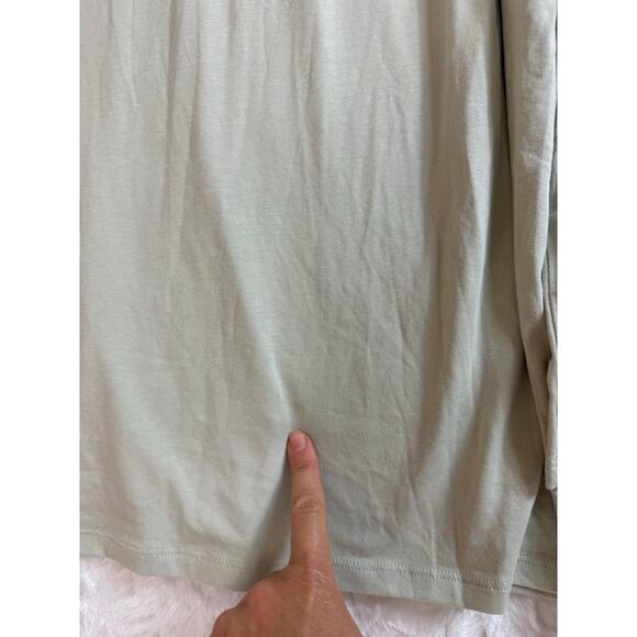 Universal Standard Mineral Gray Close Fit Turtleneck Top Pima Cotton Peru Large* - Picture 9 of 13